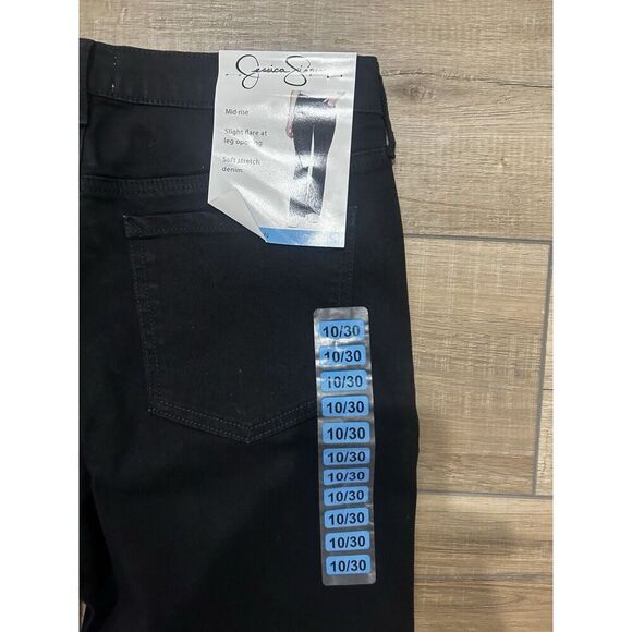 Jessica Simpson Jeans Women's Mid Rise Slight Flare Soft Stretch Boot Cut Black - Picture 2 of 3